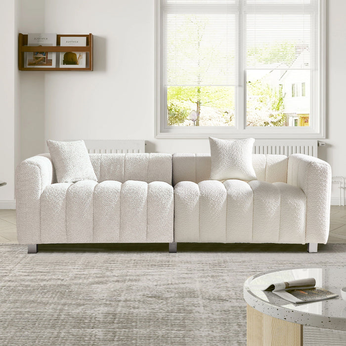 Modern 3 Seater Sofa With 2 Pillows