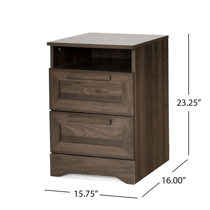Broxon - Rustic Drawer Nightstand