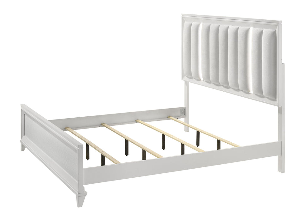 Cressida - King Bed With Slats - White