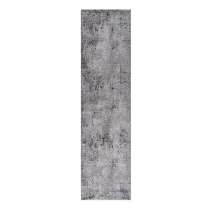 Marfi - 2' X 8' Abstract Runner Rug - Ivory / Taupe