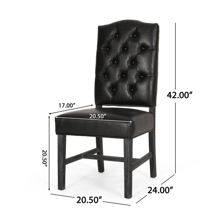 Elegant Dining Chair With Button Tufted Design