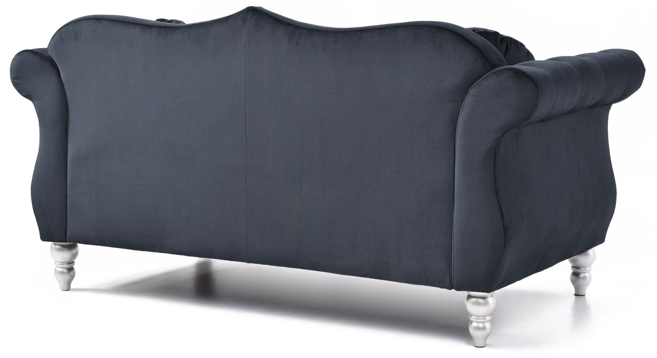Stylish Flared Arm Loveseat