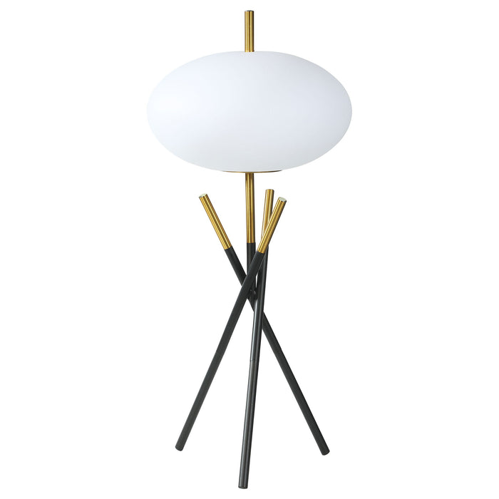 Clarendon - Orb Shade Tripod Table Lamp Desk & Bedside Lamp - Black