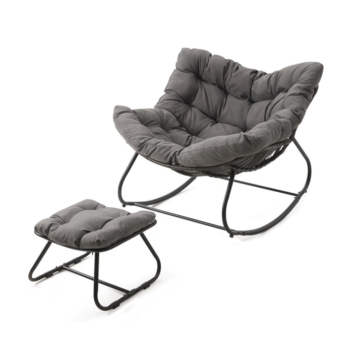Egg Rocking Chair With Ottoman