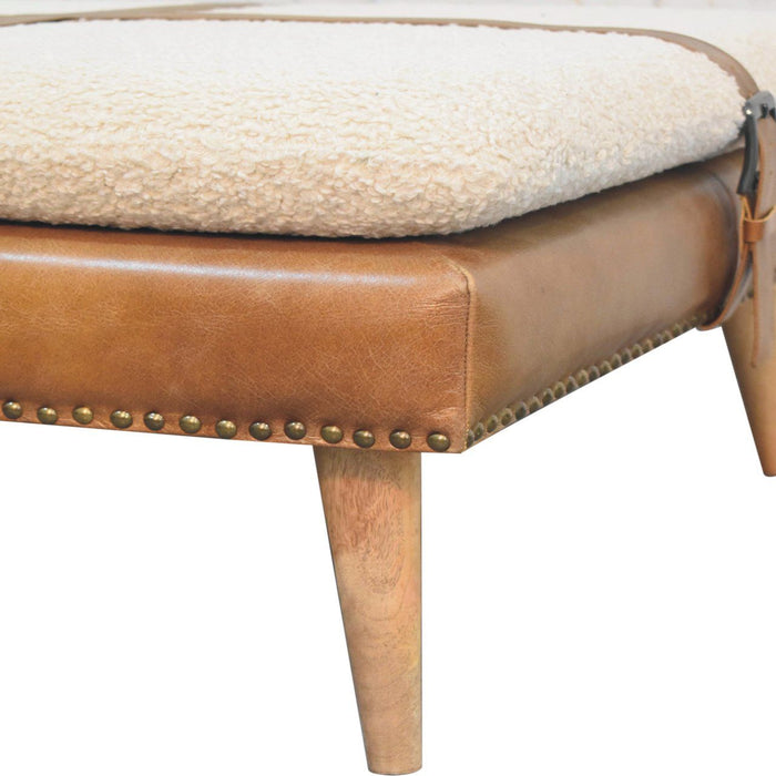 Buffalo - Large Square Footstool - Brown