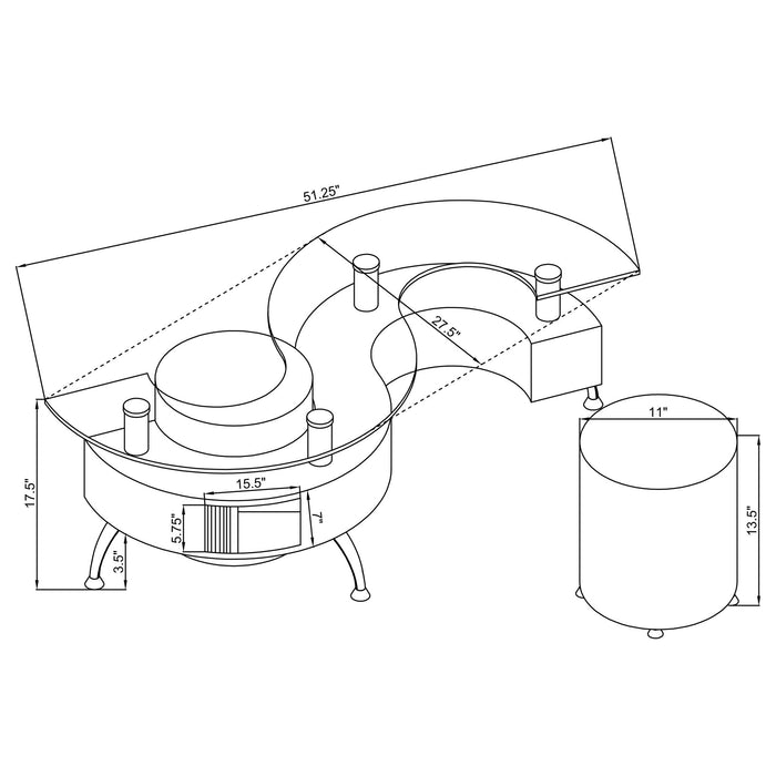 Marley - 3 Piece Coffee Table And Stools Set