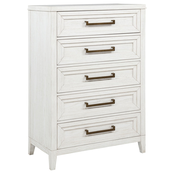 Inverness - 5 Drawer Bedroom Chest - White
