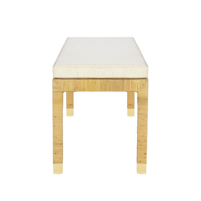 Amara - Woven Rattan Bench