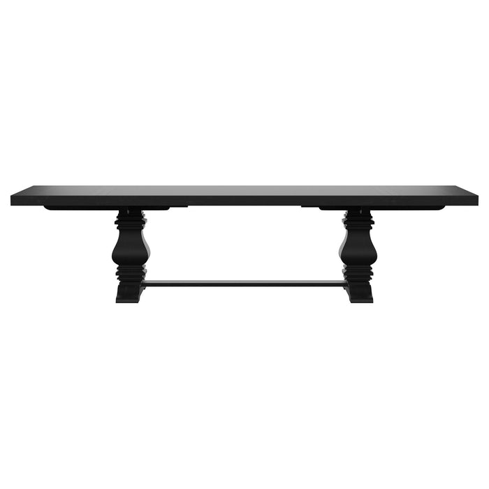 Extension Dining Table Set With Expandable Table With Upholstered Wingback Chairs