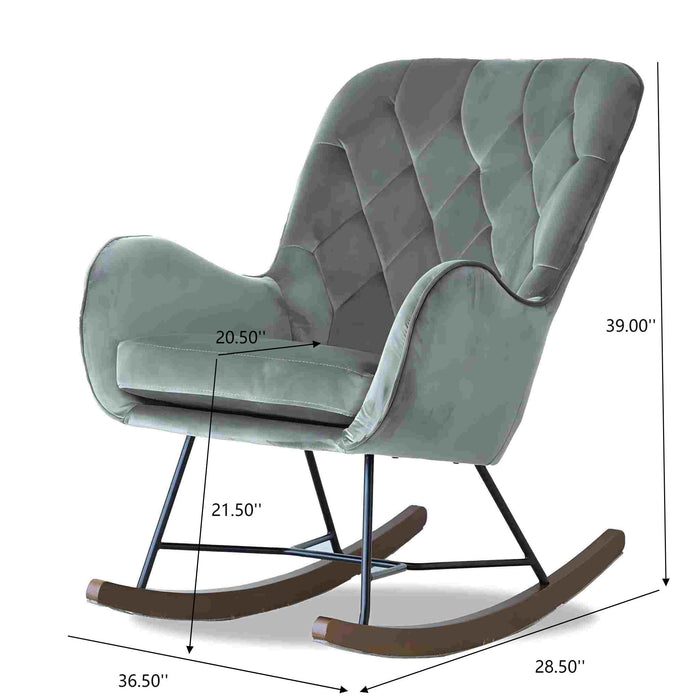 Hannah - Rocking Chair - Gray