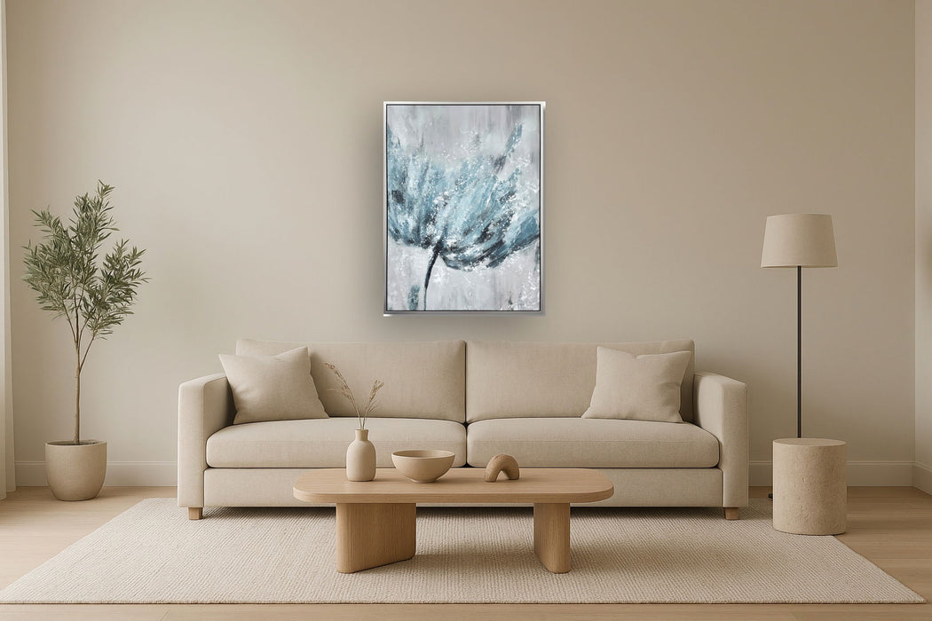 Icy Petal Splash - 35" x 47" Framed Wall Art
