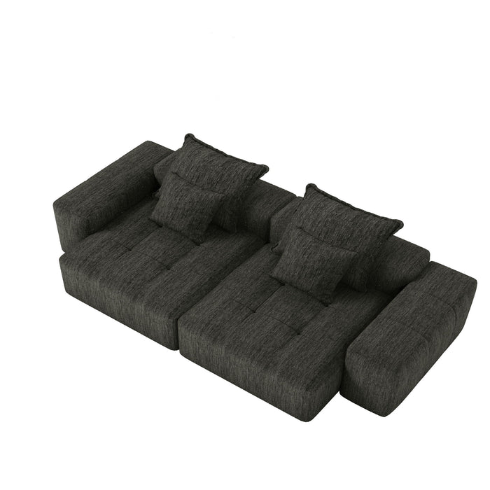 Modern Oversized Diy Combination Modular Sectional Sofa With Pillows