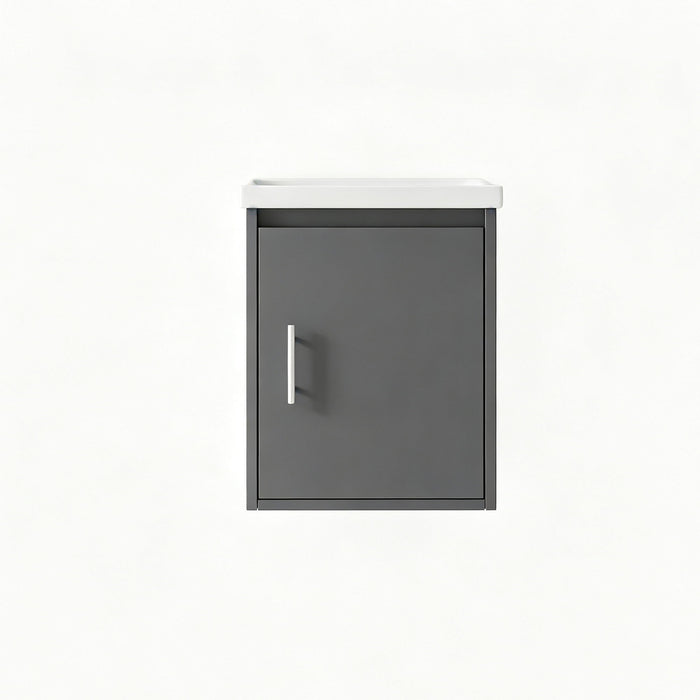 Floating Bathroom Vanity Combo, Wall Mounted Cabinet With Sink & Soft Close Doors For Small Bathrooms
