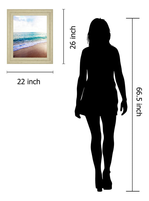 Golden Sands Il By Susan Bryant - Framed Print Wall Art - Blue