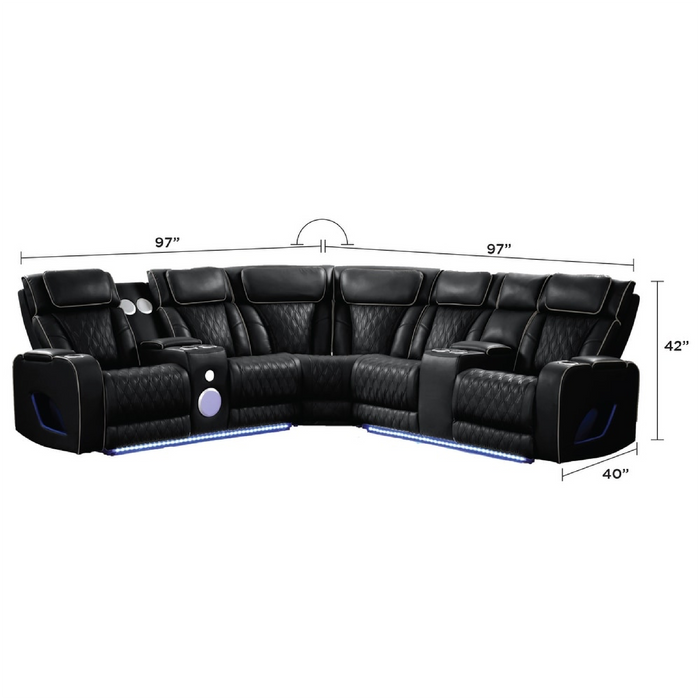Power Recliner Sectional Sofa