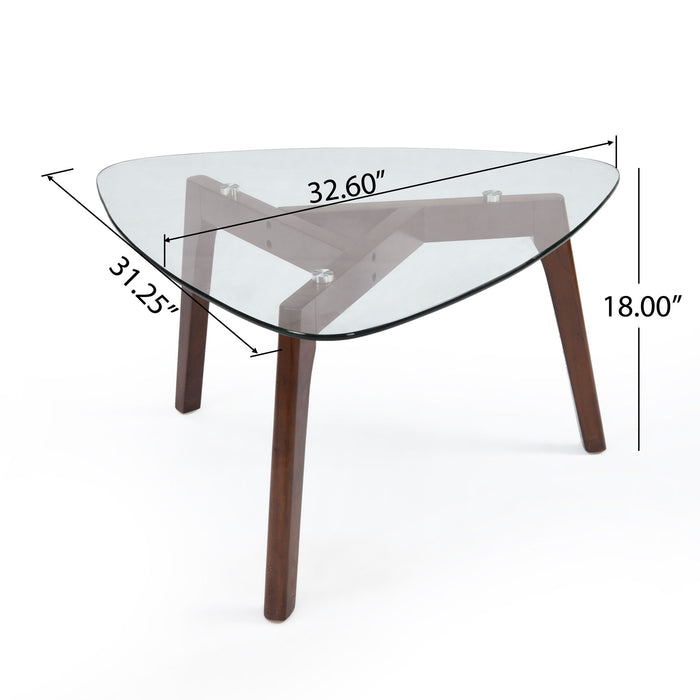 Modern Coffee Table With Wood Construction And Compact Design