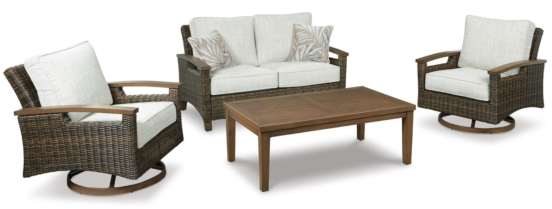 Paradise - Castanho Médio - Loveseat C/Almofada