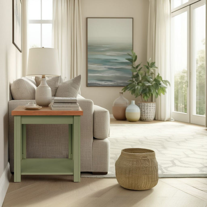 Vineyard - Side Table - Sage Green, Fruitwood