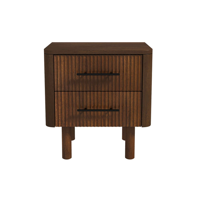 Logan - Nightsd Bed Side Tables With 2 Drawers - Brown