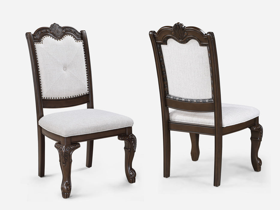Kiera - 5 Piece Dining Room Set - Cherry Brown