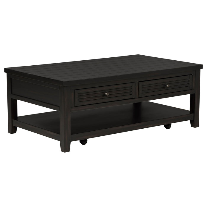 Sutter - 2 Piece Coffee And End Table Set - Dark Brown