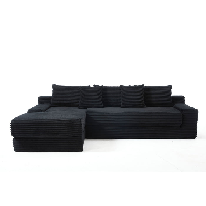 Modern L - Shaped Sectional Couch With Memory Foam