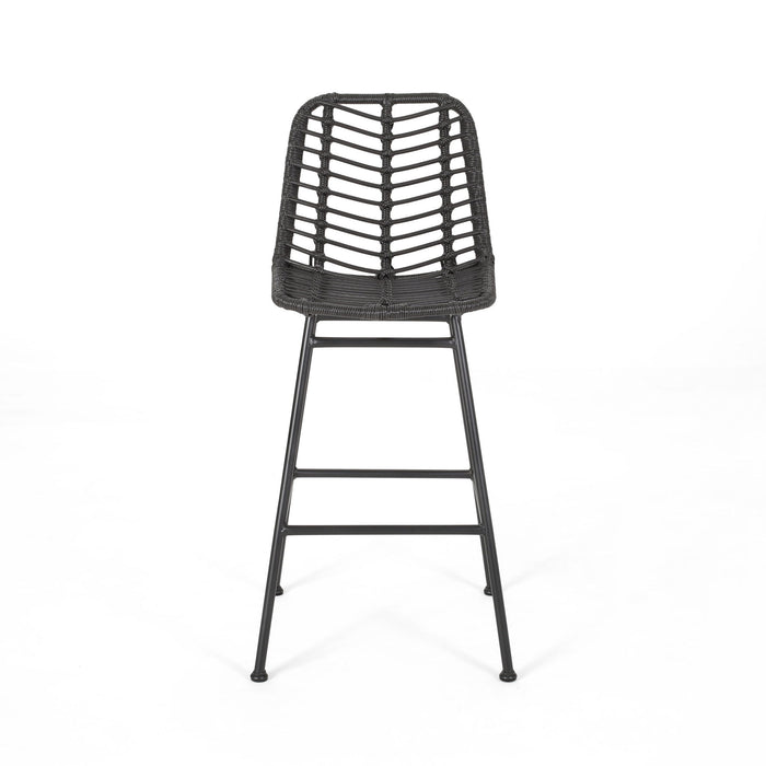 Sawtelle - Outdoor Wicker Barstools (Set of 2)