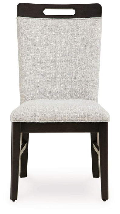 Neymorton - Dining Upholstered Side Chair (Set of 2) - Light Gray / Brown