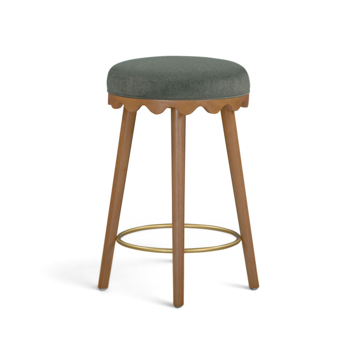 Oodle - Performance Vegan Mohair Light Walnut Stool