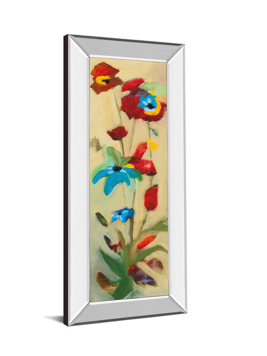 Wildflower Il By Jennifer Zybala - Mirror Framed Print Wall Art - Red