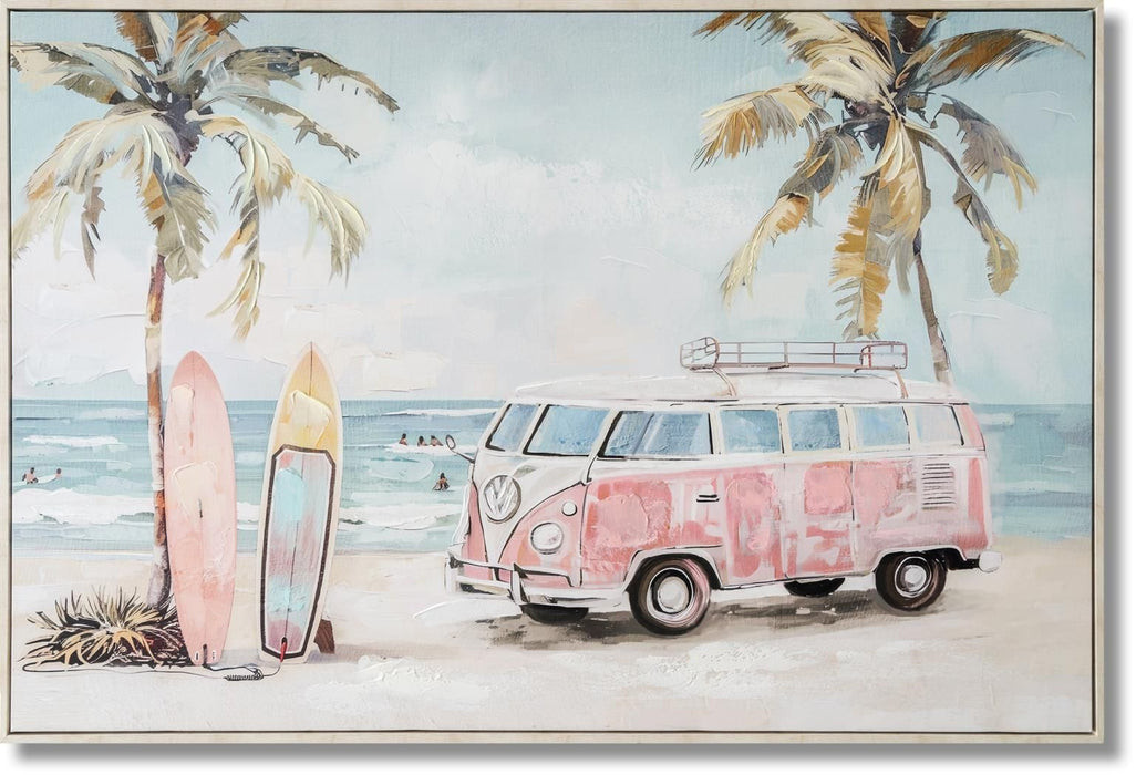 Pastel Surf Getaway - 33" x 48" Framed Wall Art