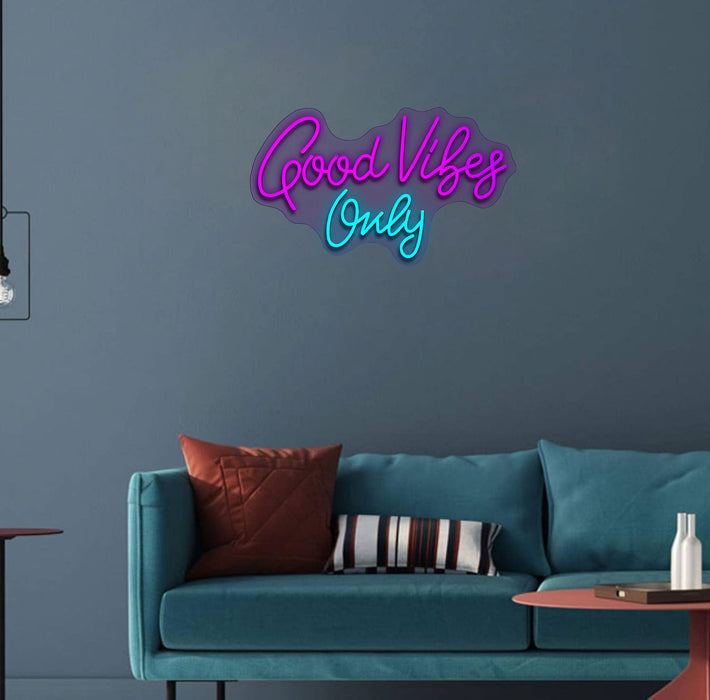 Neon Good Vibes Only - Purple