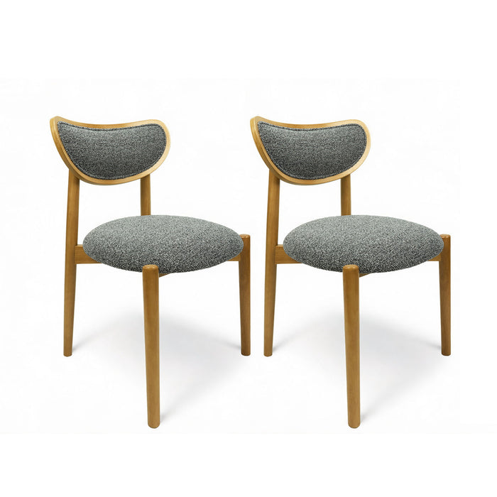 Upholstered Dining Chairs With Dual Post Back Support For Dining Room (Set of 2)