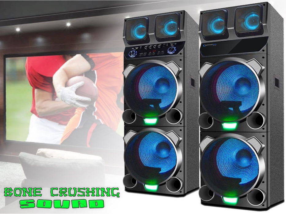 10,000 Watt Pair Of Speakers - Black