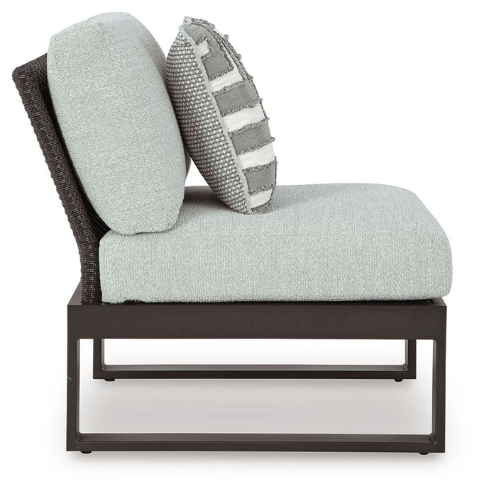 Beachloft - 6-Piece Outdoor Sectional - Black / Gray