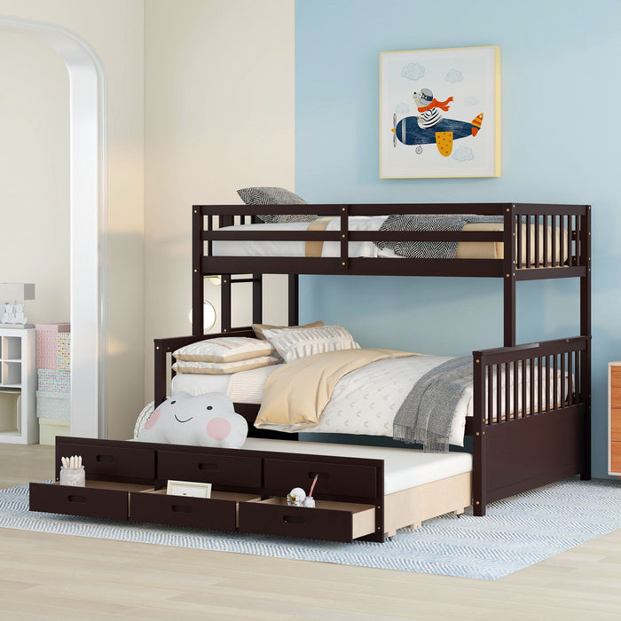 Bunk Bed With Twin Size Trundle And Drawers