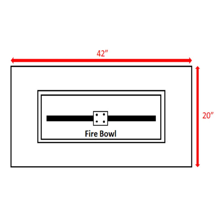 Lightweight Design Propane / Natural Gas Fire Pit Table