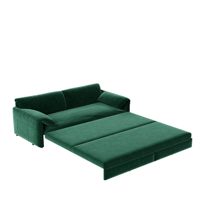 Queen Pull Out Sofa Bed, 3 In 1 Convertible Sleeper Sofa With Side Storage