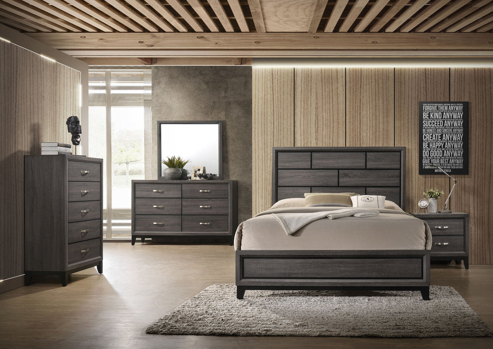 Akerson - Queen 4 Piece Bedroom Set - Gray