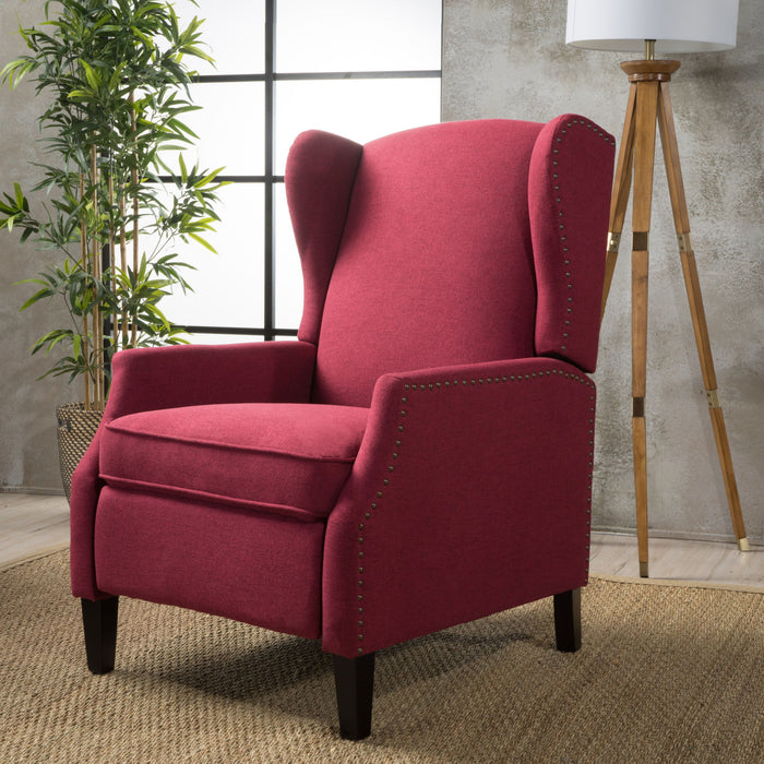 Westeros Wing Back Fabric Upholstered Recliner