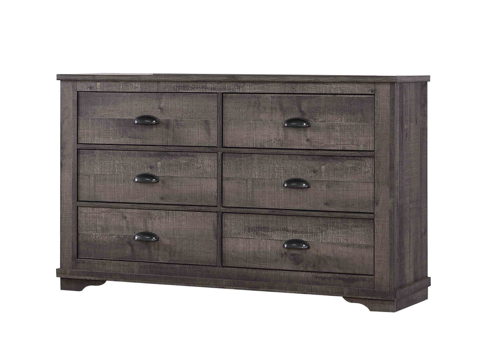 Coralee - California King 4 Piece Bedroom Set - Dark Gray