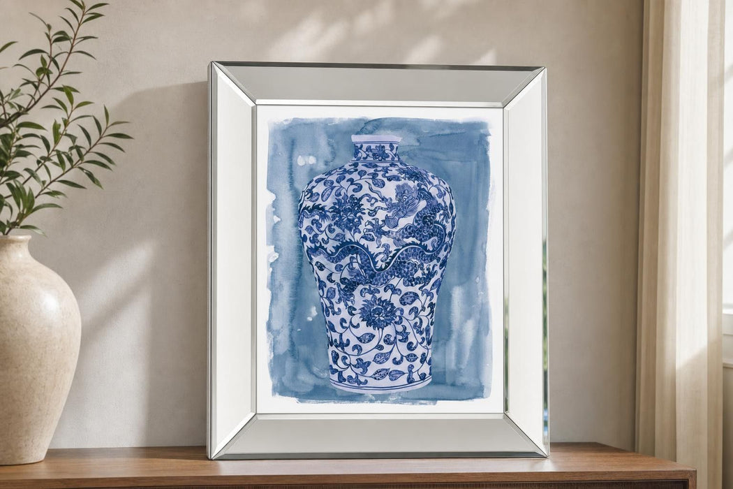 Ming Vase I By Melissa Wang - Blue