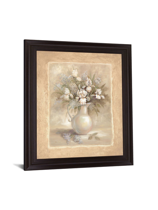 Ivory Blossom Pitcher - 28" x 34" Framed Wall Art