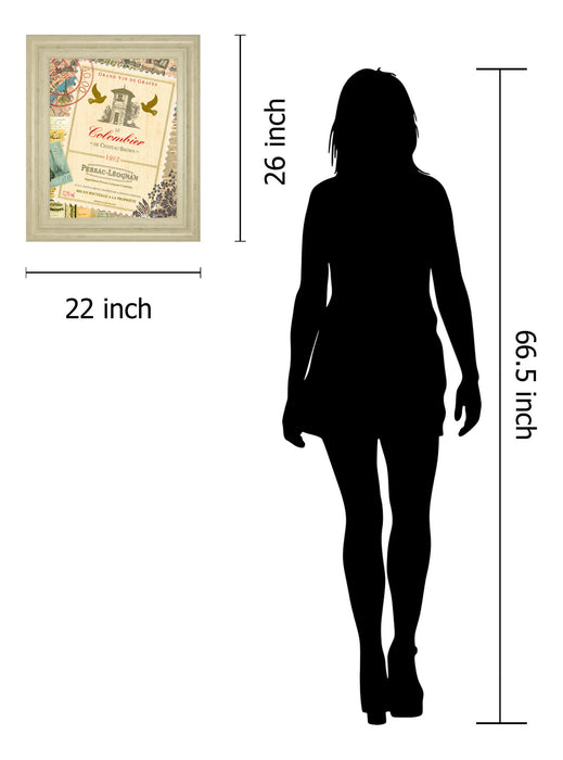 Wine Tour 1 By Maria Mendez - Framed Print Wall Art - Beige