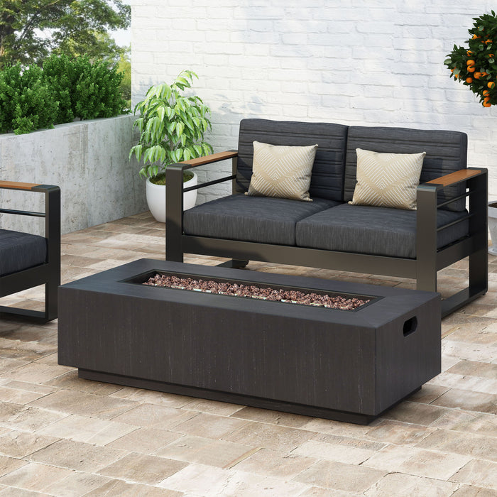 Modern Rectangle Fire Table 50,000 Btu