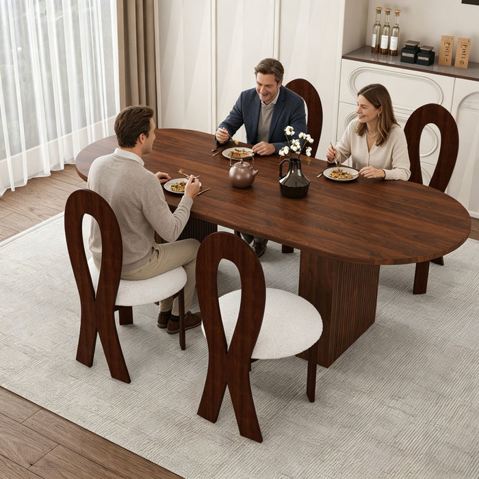 Modern Oval Dining Table With Chairs