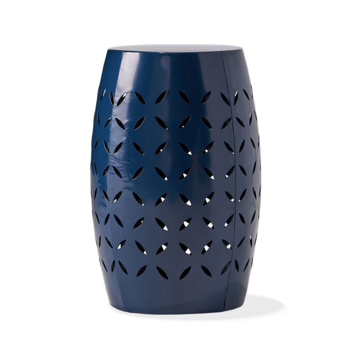 Outdoor Lace Cut Side Table - Navy Blue