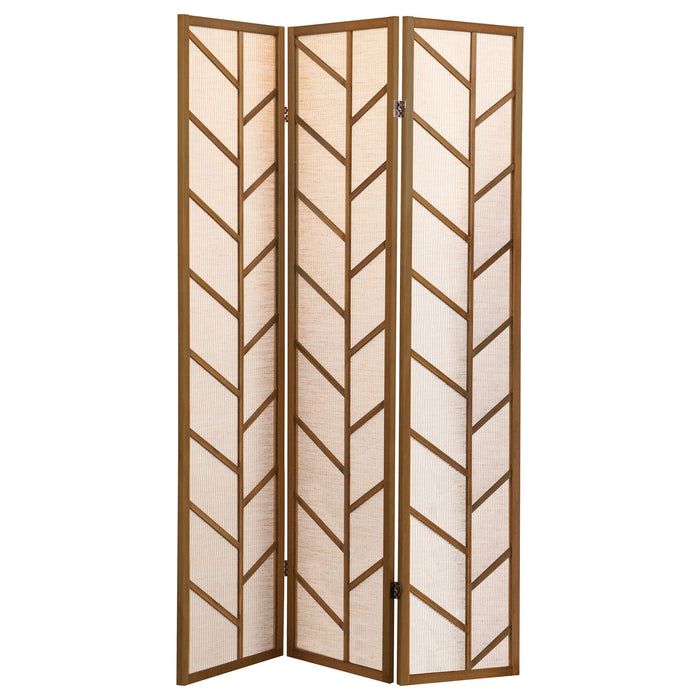 Foldable 3 Panel Screen - Walnut