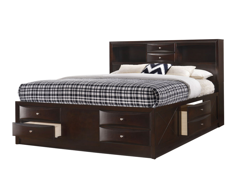 Emily - King 5 Piece Bedroom Set - Cherry