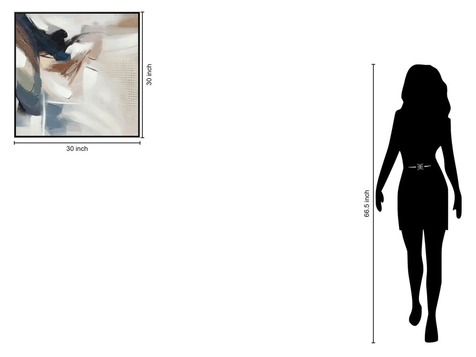 "Abstract Harmony II" Hand-Embellished Canvas In Frame - Black / Multi-Color